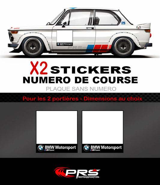 Stickers panneau de porte nuémro rallye voiture autocollant numéro course.