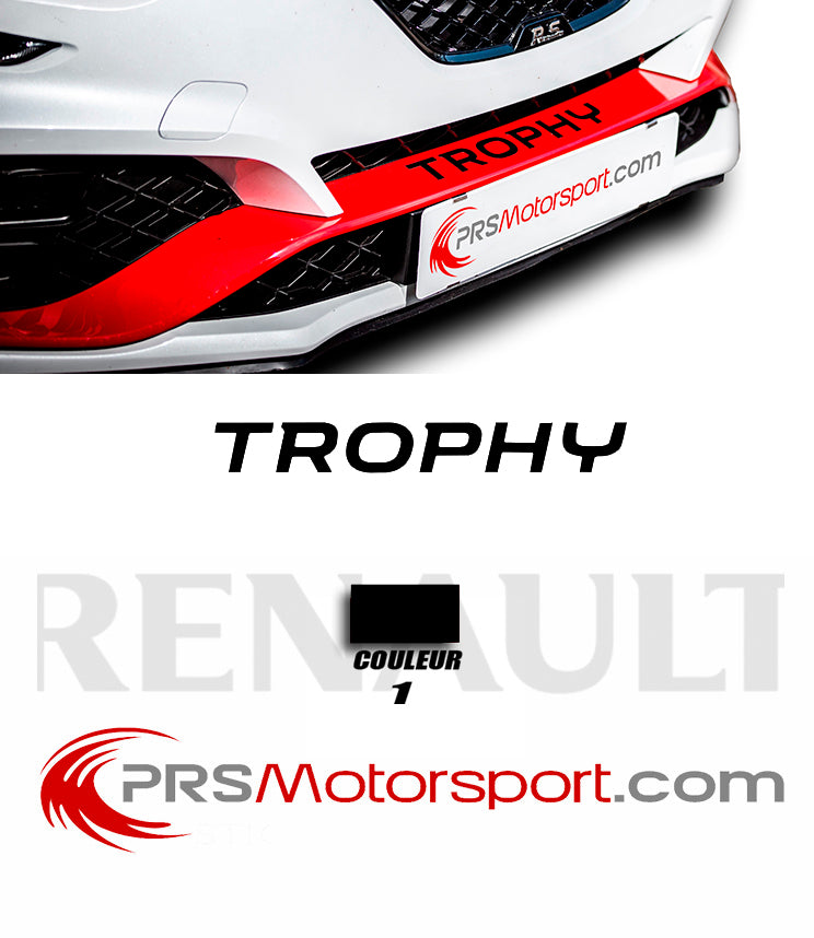 Autocollant TROPHY pour pare-choc Renault sport megane RS. 