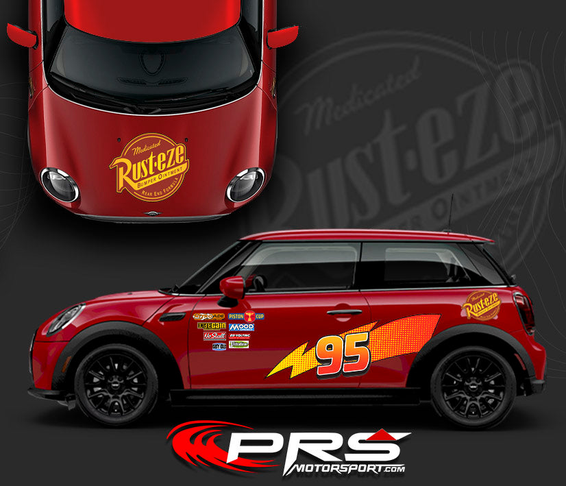 Kit déco FLASH MC QUEEN stickers voiture film Cars.