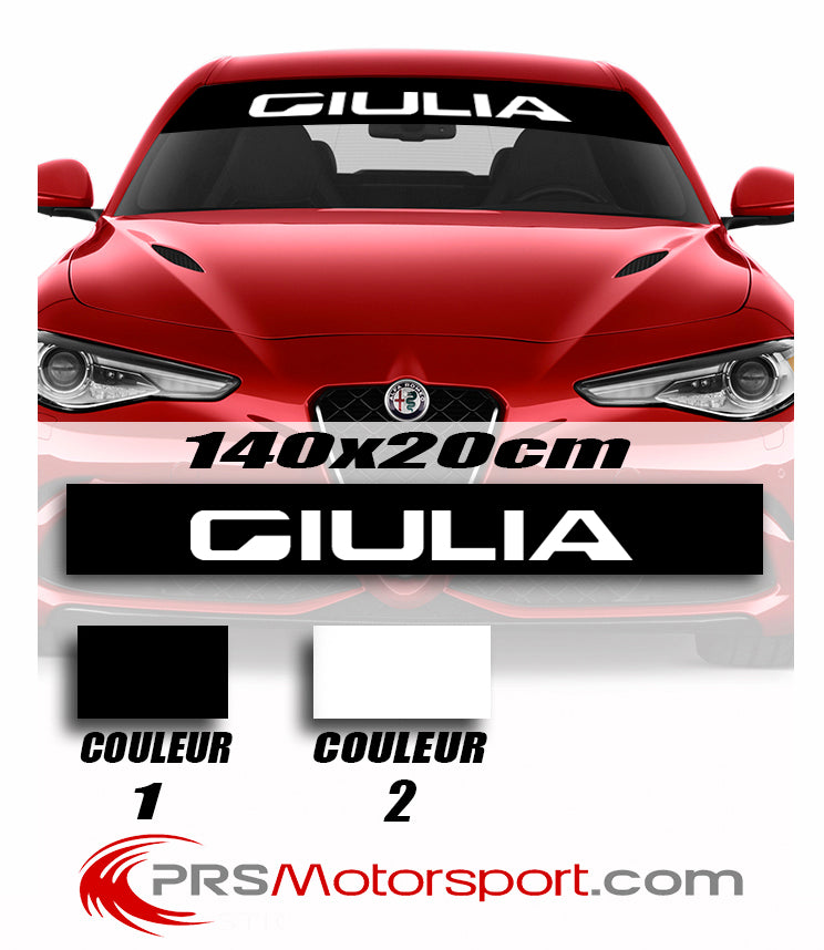 Bandeaux pare soleil Alfa Roméo stickers pare brise Giulia.