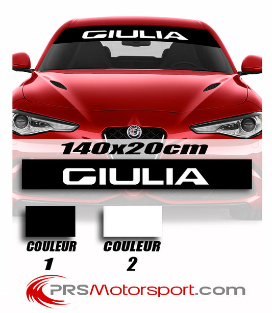 Bandeaux pare soleil Alfa Roméo stickers pare brise Giulia.