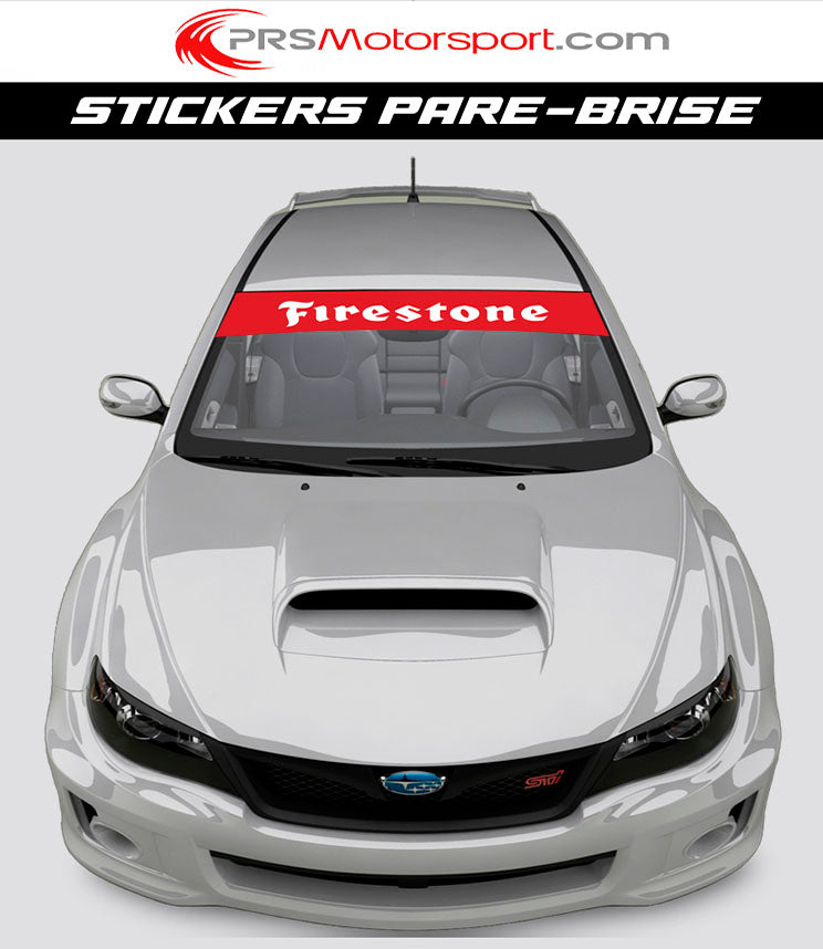 Autocollant pare-brise voiture, stickers bande pare-soleil FIRESTONE.