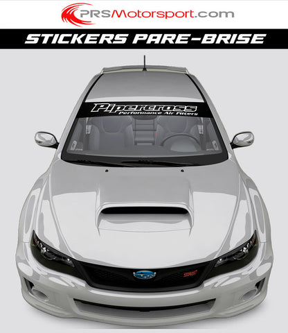 Stickers bande pare-soleil, autocollant pare brise voiture logo Pipercross.
