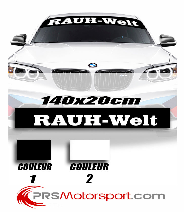 Bande pare-soleil autocollant pour pare-brise voiture, stickers RAUHWelt team RWB. 