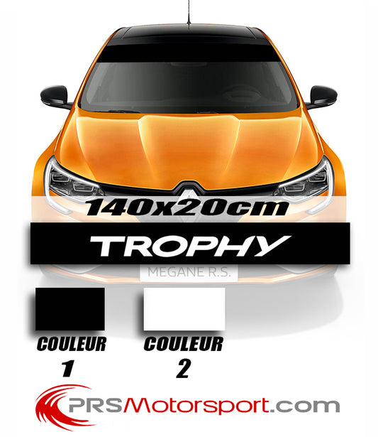 Autocollant pare-brise voiture stickers pare-soleil bandeaux Renault Sport Trophy. 