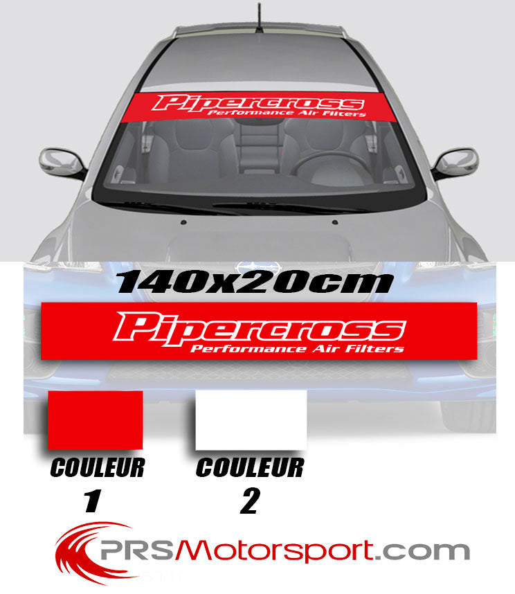 Bande autocollante pare-brise stickers Pipercross, pare-soleil voiture. 