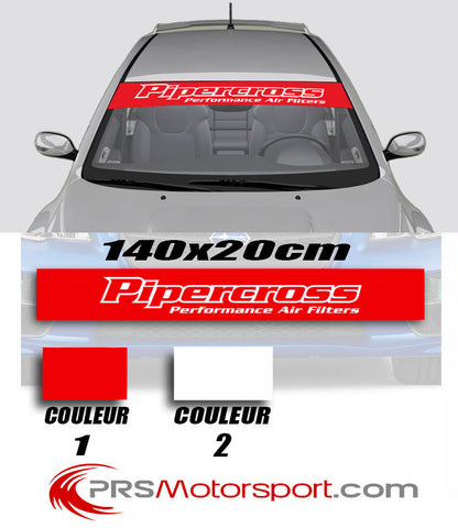 Bande autocollante pare-brise stickers Pipercross, pare-soleil voiture. 