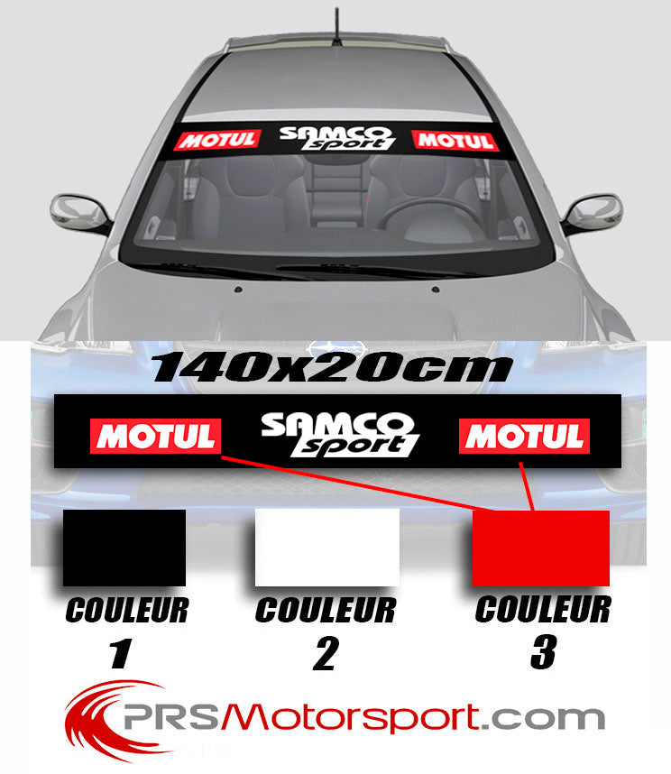 Autocollant pare-brise voiture stickers pare-soleil SANCO Motul sport automobile, decalcomanie rallye.