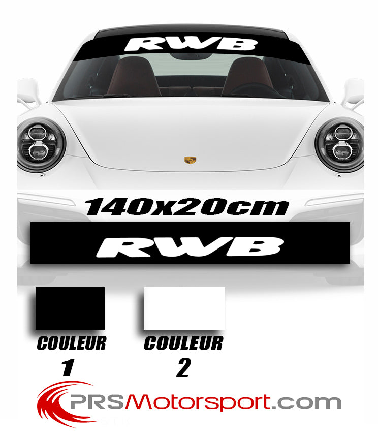 Stickers RWB pour pare-brise porsche, autocollant bande pare-soleil voiture.