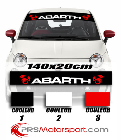 Bande pare-soleil autocollante FIAT ABARTH, stickers pare-brise voiture.