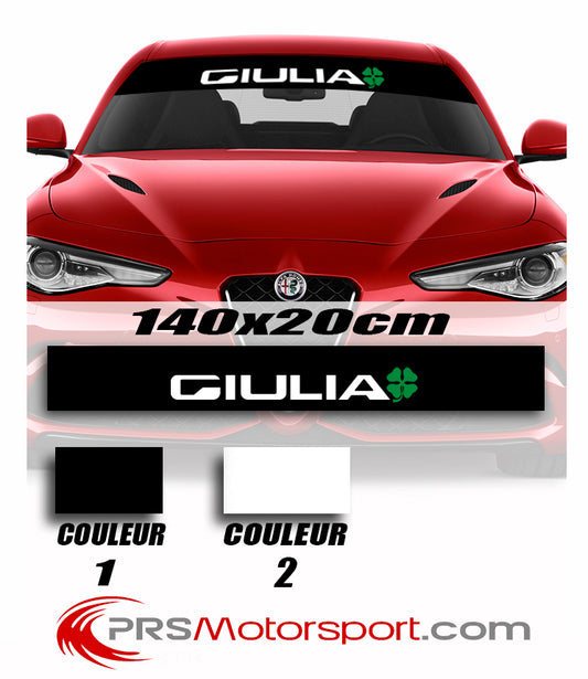 Autocollant voiture AlFa Roméo bande pare soleil Giulia stickers pare-brise.