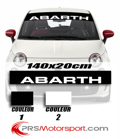 autocollant pare brise fiat 500 abarth, stickers pare soleil. 