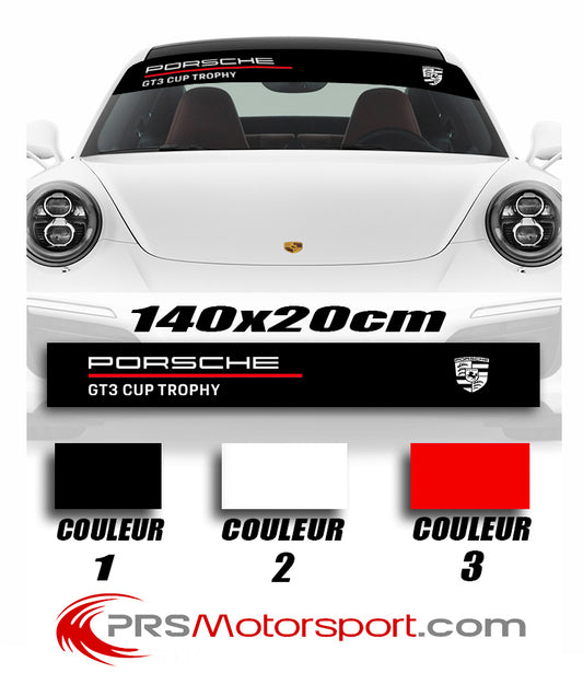 Autocollant pare-brise pare soleil pour porsche GT3, stickers bande pour voiture GT3 cup trophy à poser sur la vitre.