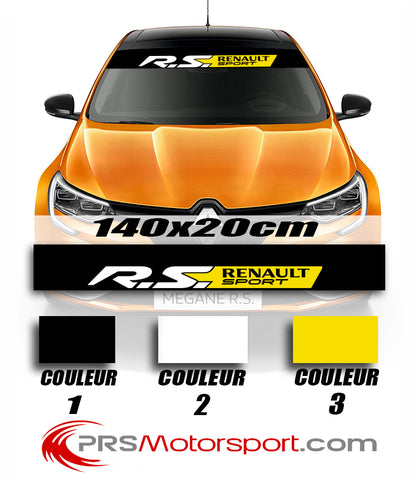 Bandeau autocollant pare-soleil RENAULT SPORT, stickers pare-brise.