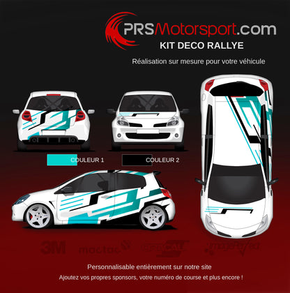 kit déco autocollant rallye, stickers carrosserie voiture universel.