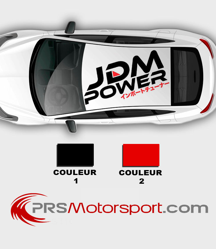 Stickers de toit JDM POWER, autocollant voiture carrosserie JDM. 