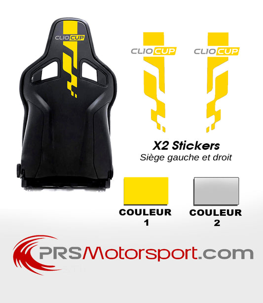 Stickers siège baquet clio cup, autocollant BAQUET RECARO RENAULT.