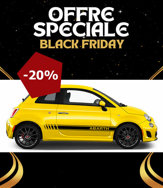 autocollant voiture pas cher fiat 500 promo black friday.