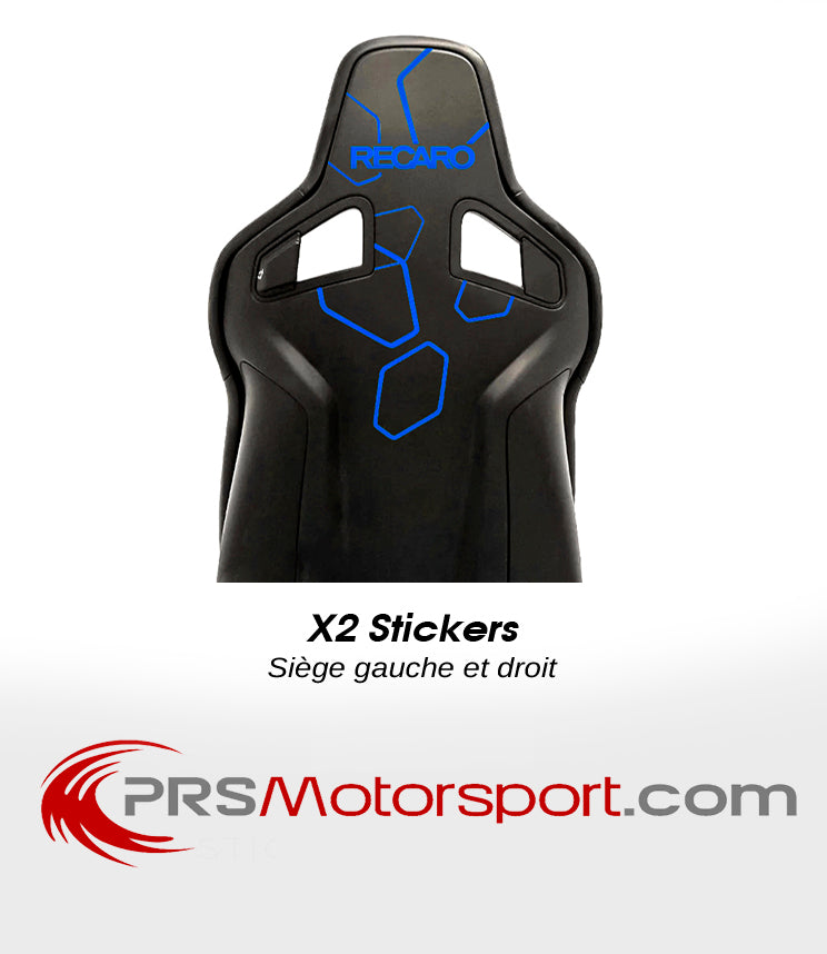 Stickers pour siège BAQUET, autocollant RECARO baquet renault. 
