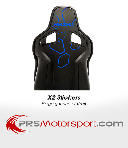 Stickers pour siège BAQUET, autocollant RECARO baquet renault. 
