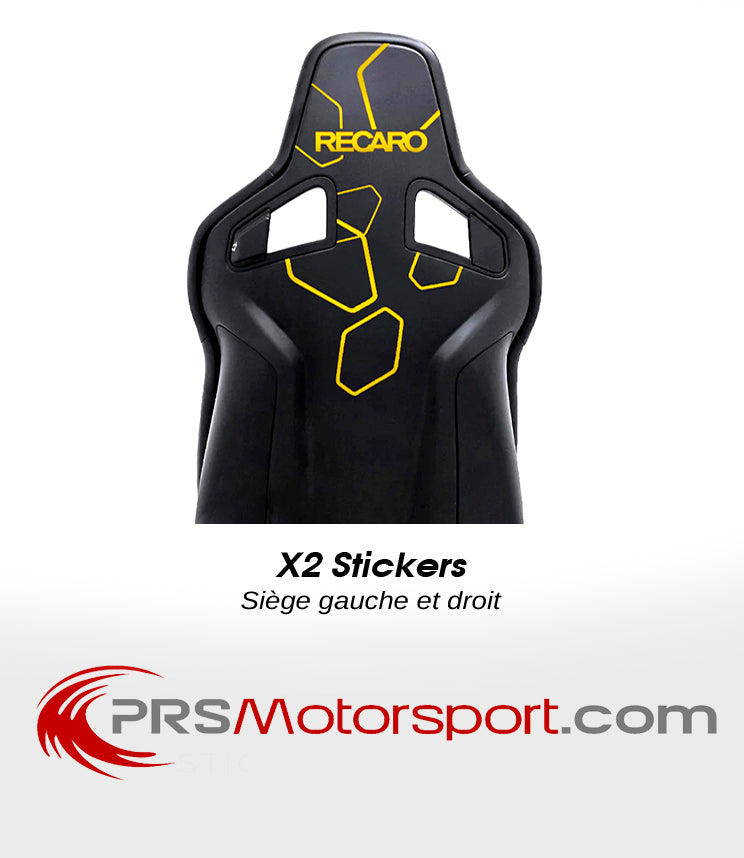 Autocollant siège baquet RECARO. Stickers losanges Renault.