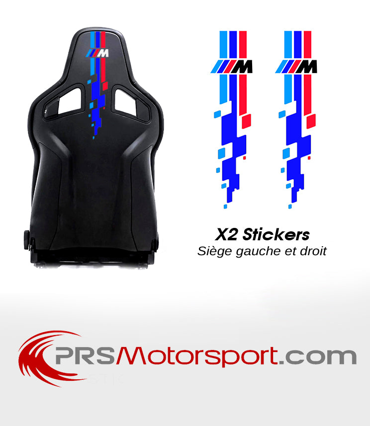 Autocollant siège baquet design ///M motorsport, stickers BMW siège baquet. 