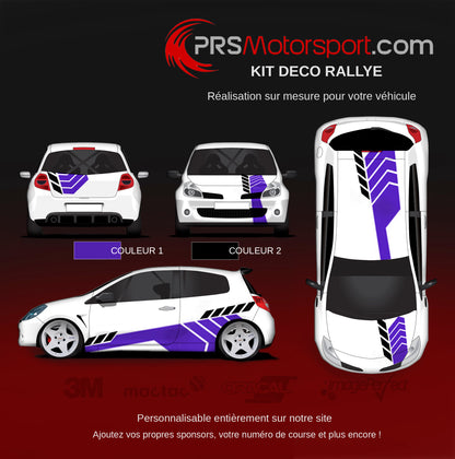 kit autocollant voiture universel, stickers sur mesure rallye et circuit.