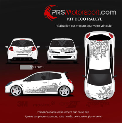 kit stickers voiture personnalisé pour circuit et rallye, autocollant voiture universel. 