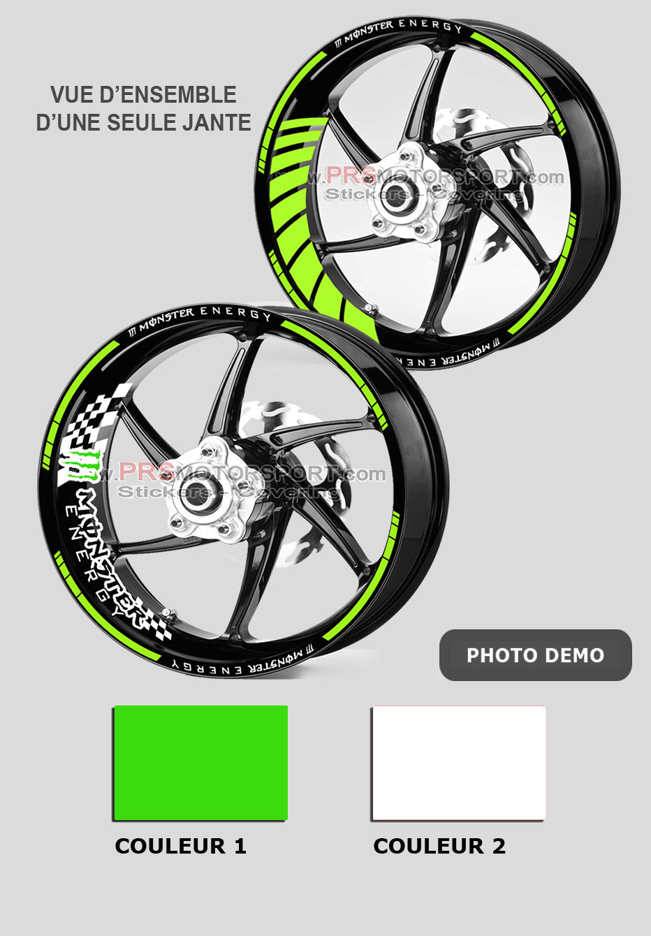 KIT déco jante MONSTER ENERGY Finish