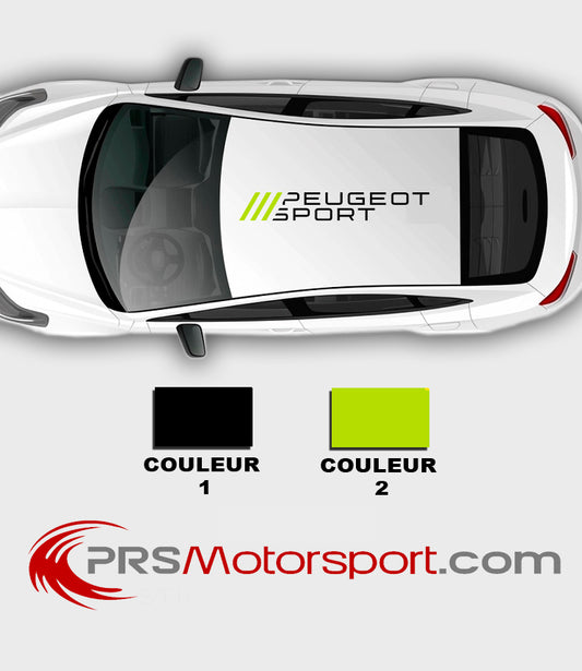 stickers logo PEAUGEOT SPORT, déco pour le toit de la voiture, autocollant carrosserie. 