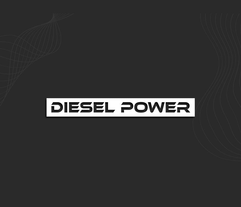 Stickers DIESEL POWER, autocollant carrosserie voiture mazout. 