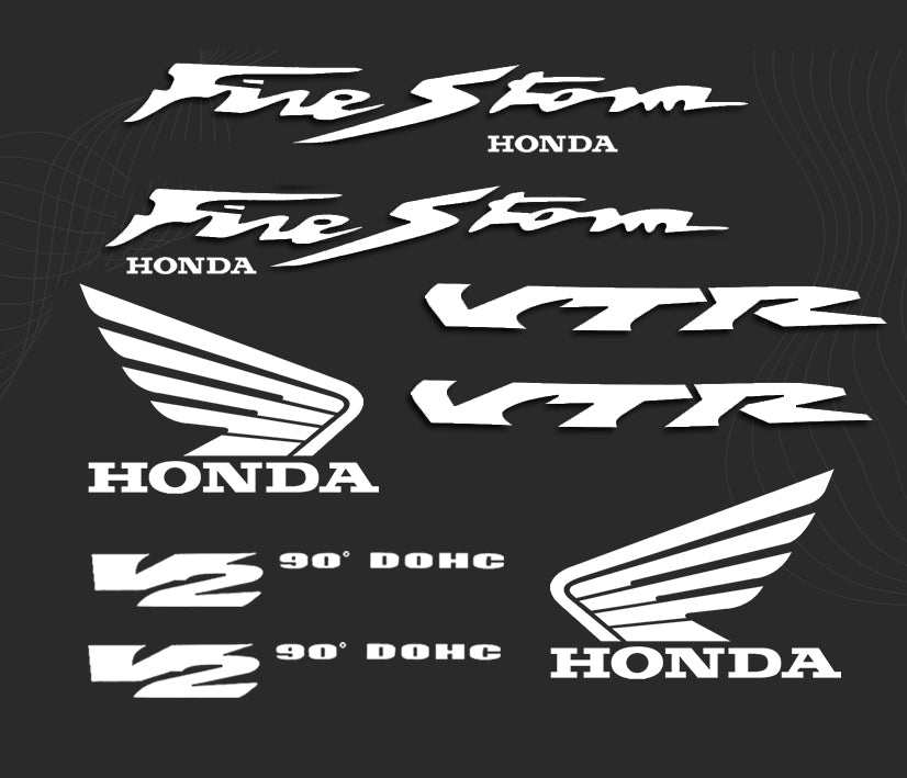 kit stickers honda firestorm, autocollant honda vtr V2 DOHC