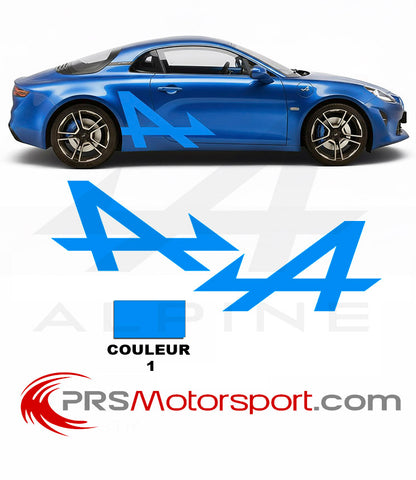 Kit déco autocollant voiture Alpine A110 logo decals stickers.