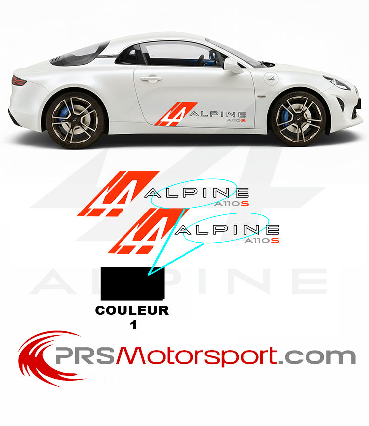 Kit déco ALPINE A110s autocollant voiture.