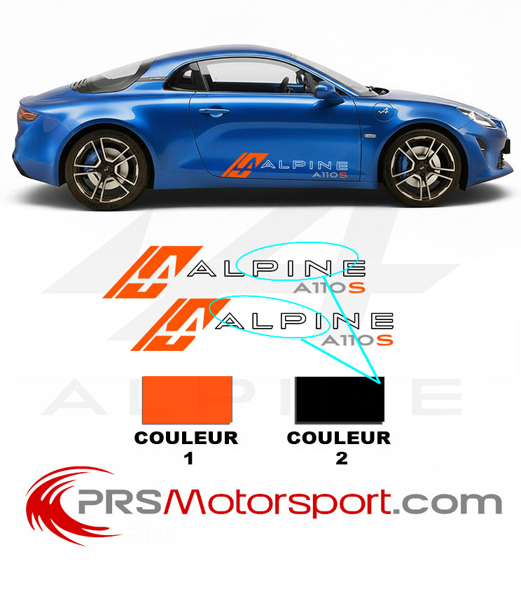 Autocollant Alpine A110s kit déco stickers voiture.