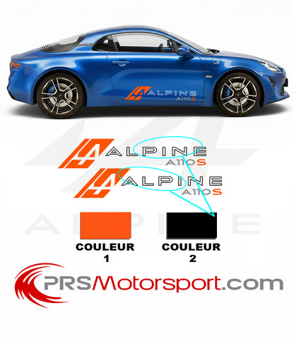 Autocollant Alpine A110s kit déco stickers voiture.