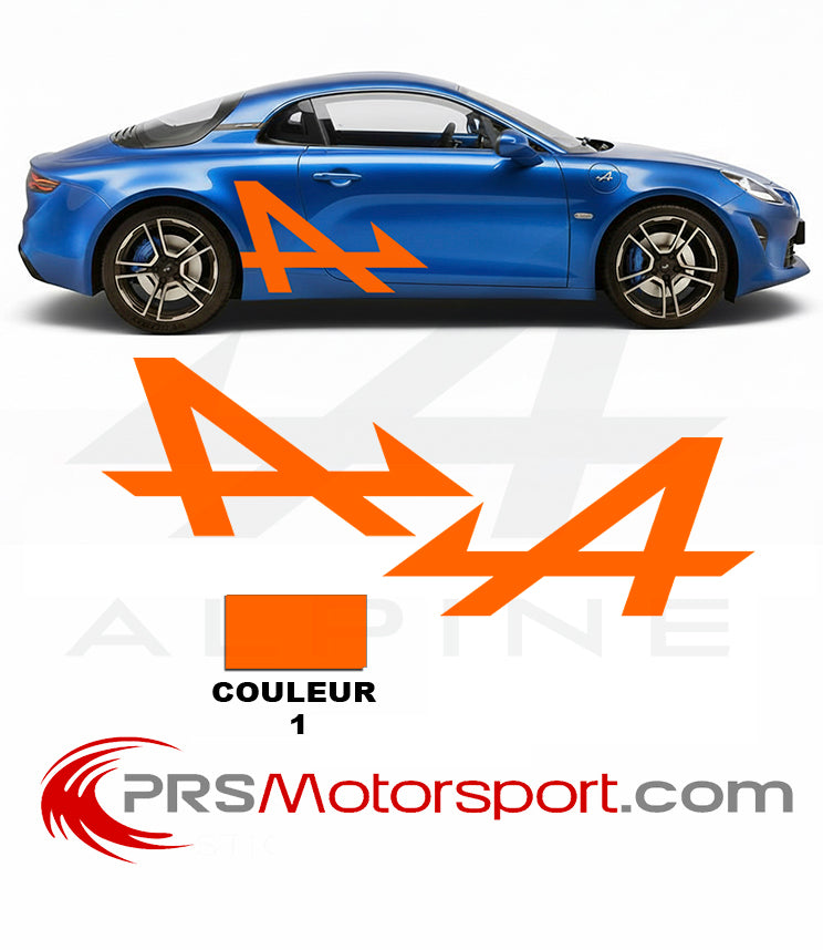 Kit déco Alpine A110 orange stickers voiture.