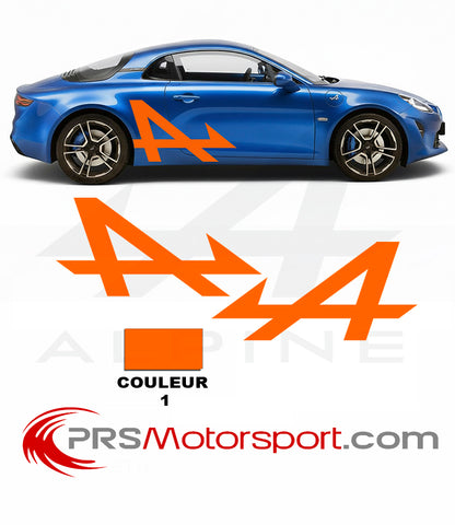 Kit déco Alpine A110 orange stickers voiture.