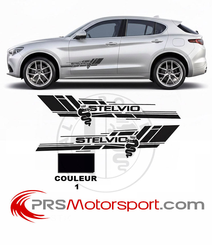 Autocollant voiture Alfa Romeo stickers Stelvio 4x4 suv decals.