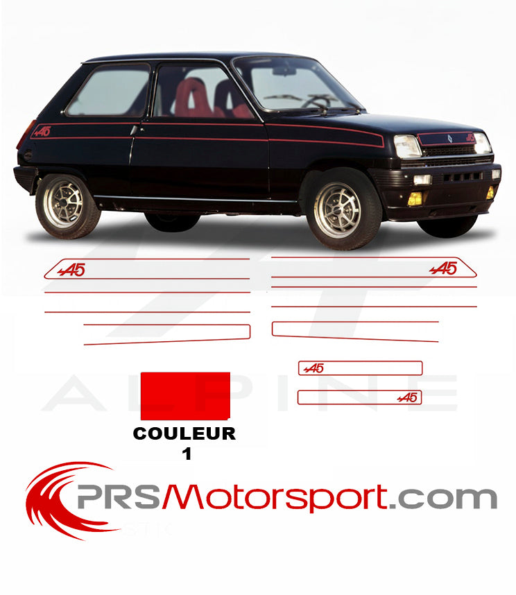 Autocollant Renault 5 Alpine A5 Atmo stickers kit déco.