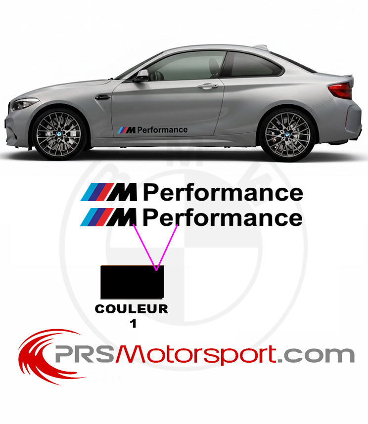 Kit stickers M PERFORMANCE pour bmw autocollant déco carrosserie adhésive tout modèle serie 1, serie 2, e30, m2, m3, m4, e36, e46, m5, m6 serie 6 serie 5 serie 3 serie 7. 