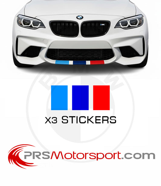 Stickers lame pare-choc avant pour BMW autocollant Motorsport BMW M Performance tricolore déco adhésive carrosserie voiture.