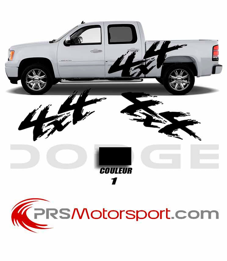 Autocollant 4x4 pour dodge et pick up, stickers carrosserie off road.