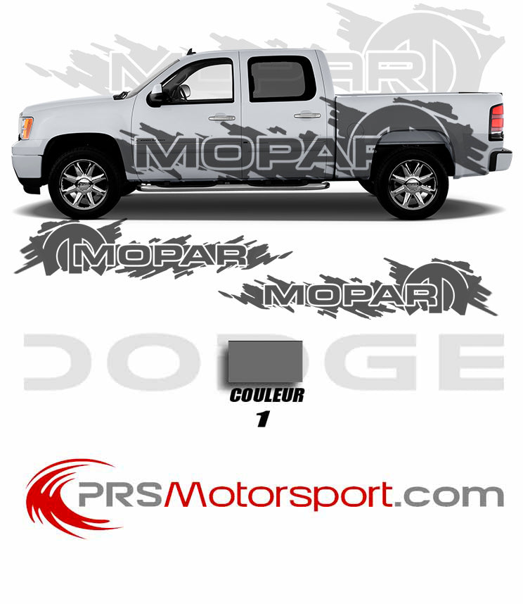 Autocollant kit déco Dodge RAM stickers MOPAR decalcomanie carrosserie.