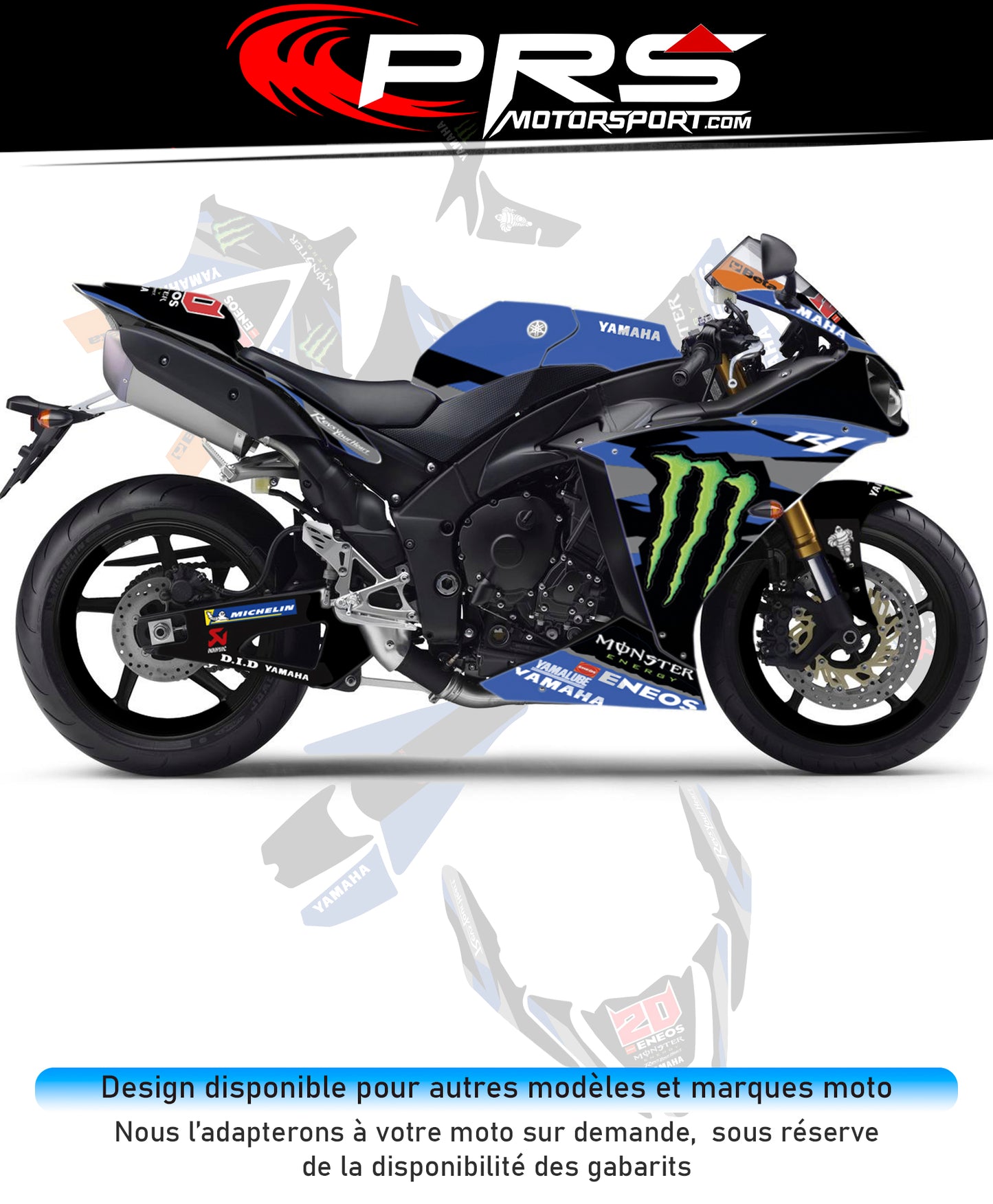 KIT déco autocollant moto GP 2023 yamaha R1