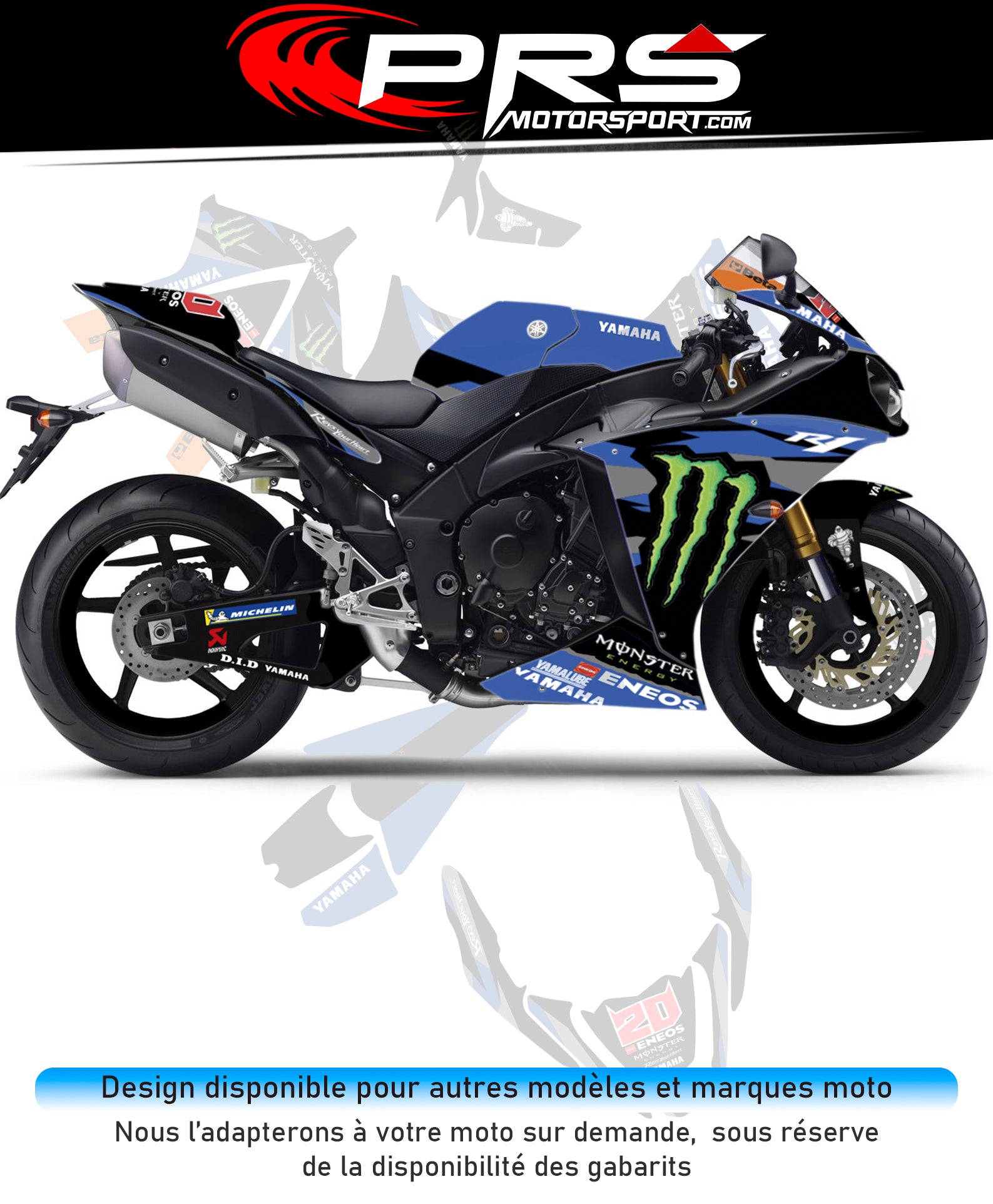 KIT déco autocollant moto GP 2023 yamaha R1