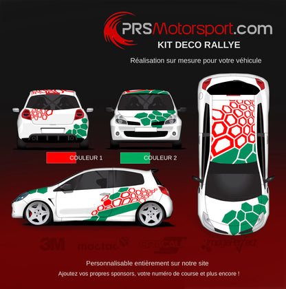 autocollant voiture, Kit deco rally personnalisé. 