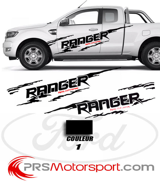 Kit déco autocollant 4x4 Ford Ranger stickers carrosserie Wildtrak.
