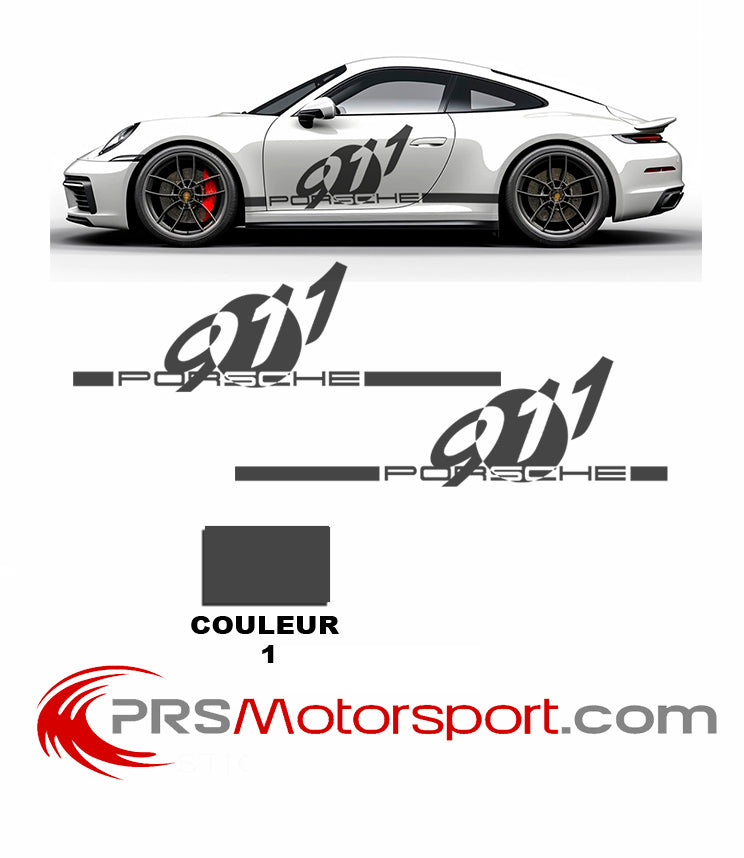 Autocollant voiture Porsche 911, stickers carrosserie kit déco auto pas cher.