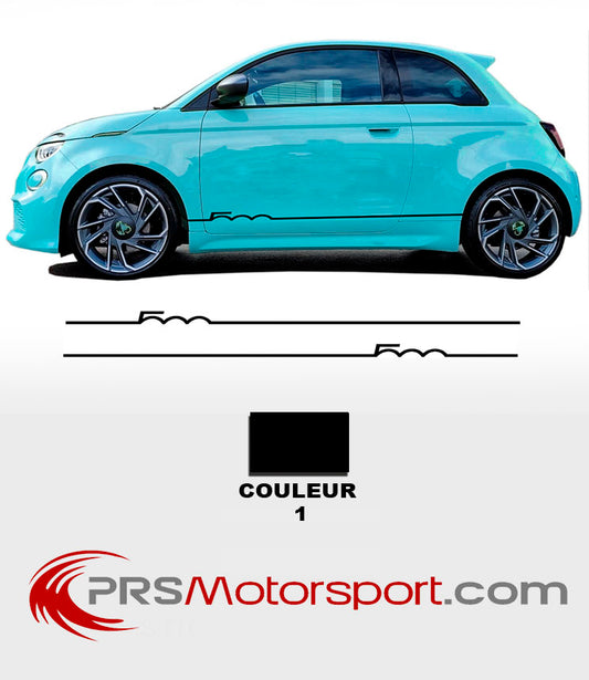 Autocollant carrosserie voiture FIAT 500, liseret fin stickers bas de caisse 500 fiat. 